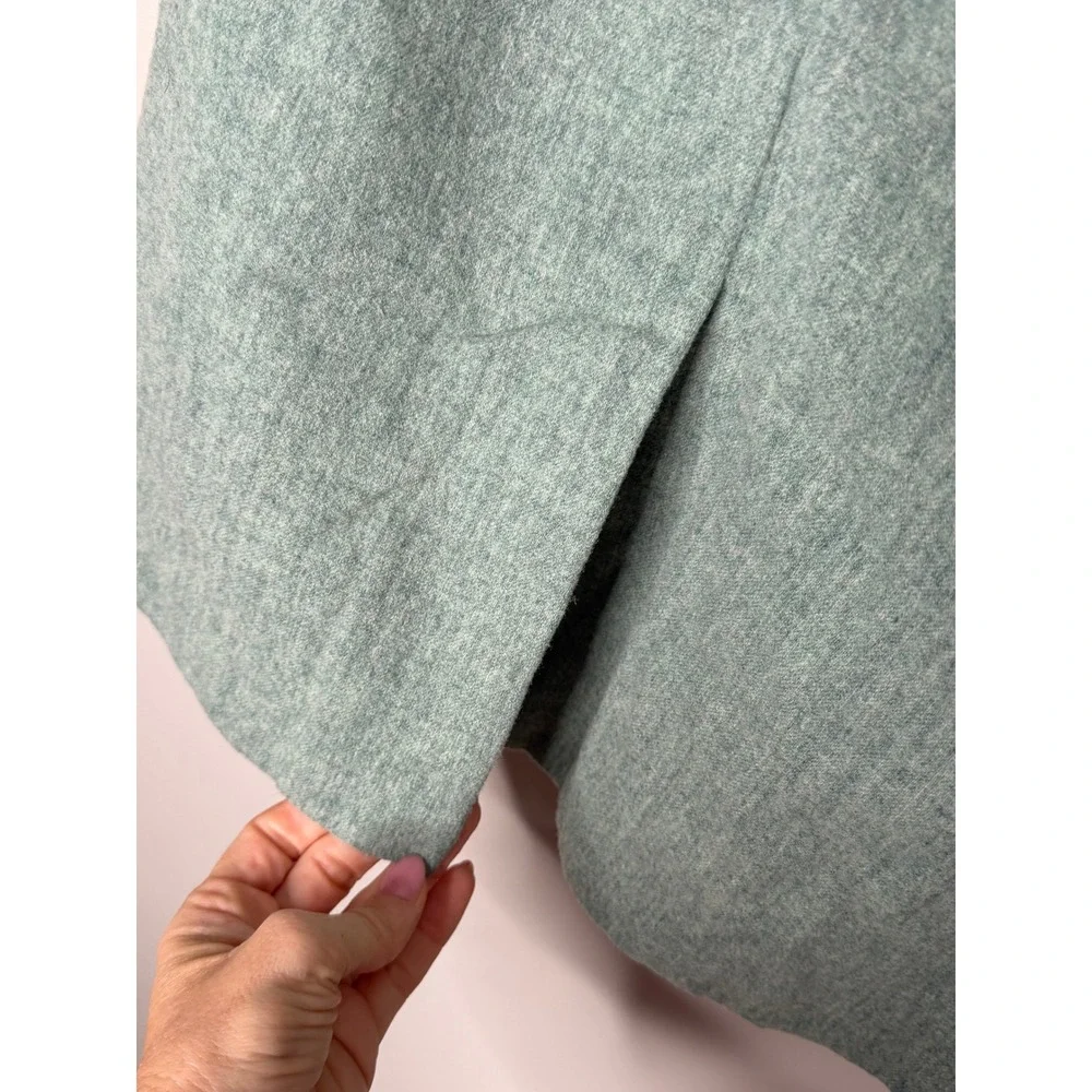 Pendleton Wool Midi Skirt Sage Green Heathered A-Line Vintage Made in USA 16W